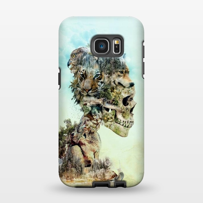 Galaxy S7 EDGE StrongFit Nature Skull by Riza Peker