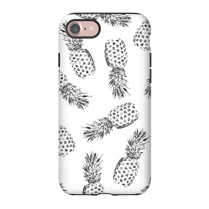 iPhone 7 StrongFit Pineapples black and white by Rui Faria