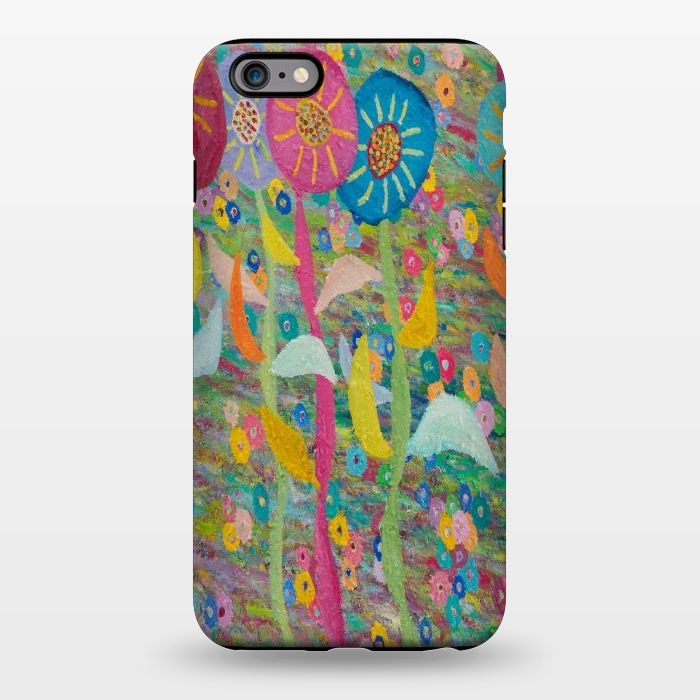 iPhone 6/6s plus StrongFit Happy Flowers by Helen Joynson