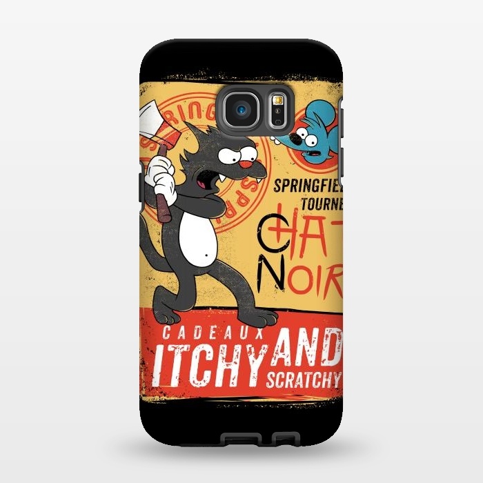 Galaxy S7 EDGE StrongFit Chat Noir Simpsons by Ilustrata