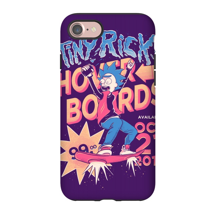 iPhone 7 StrongFit Tiny rick hoverboards by Ilustrata