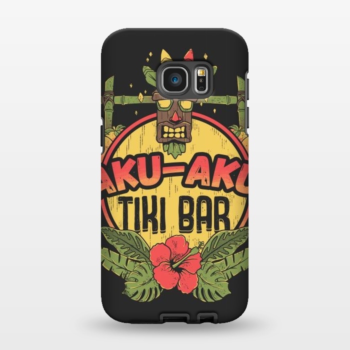 Galaxy S7 EDGE StrongFit Aku Aku - Tiki Bar by Ilustrata