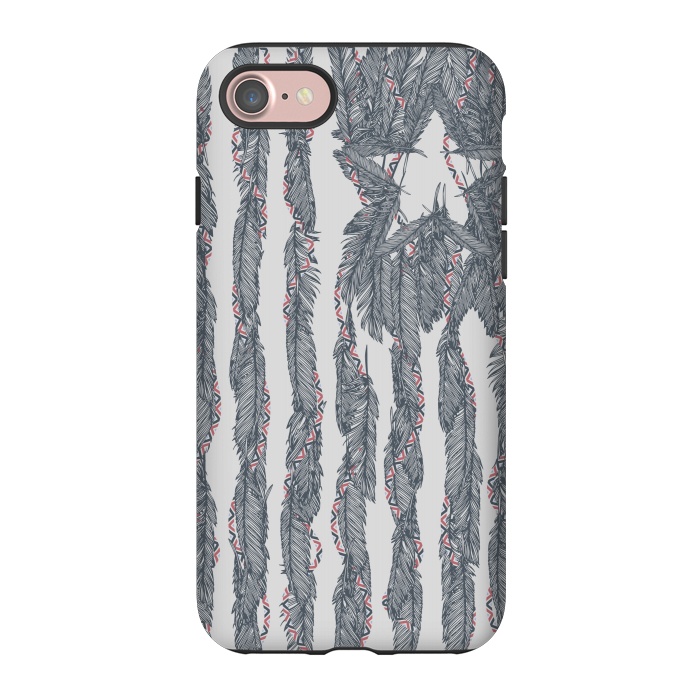 iPhone 7 StrongFit America Feather Flag by Sitchko