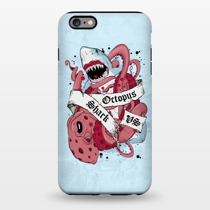 iPhone 6/6s plus StrongFit Shark vs Octopus by Sitchko