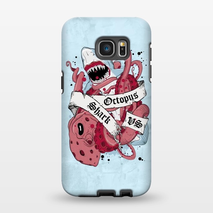 Galaxy S7 EDGE StrongFit Shark vs Octopus by Sitchko