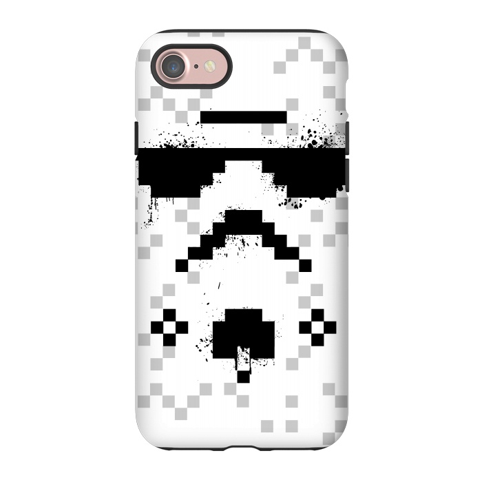iPhone 7 StrongFit 8-bit Trooper - Black by Sitchko