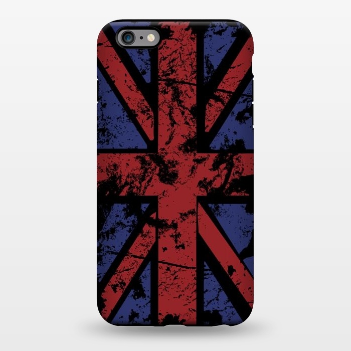 iPhone 6/6s plus StrongFit Grunge UK Flag Black by Sitchko