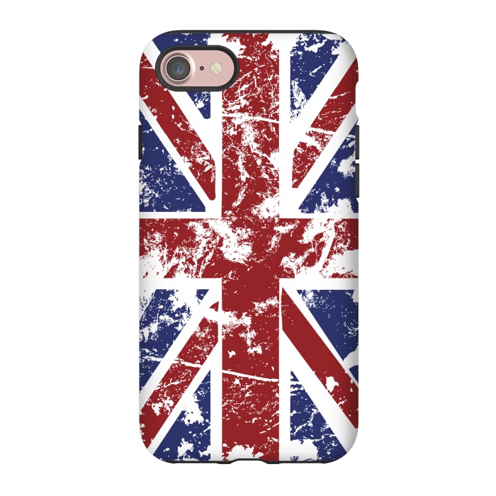 iPhone 7 StrongFit Grunge UK Flag  by Sitchko