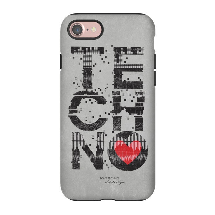 iPhone 7 StrongFit I Love Techno by Sitchko