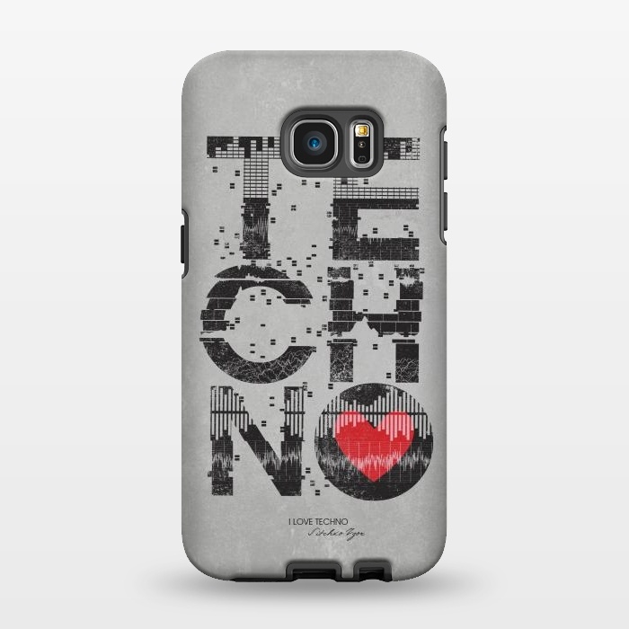 Galaxy S7 EDGE StrongFit I Love Techno by Sitchko