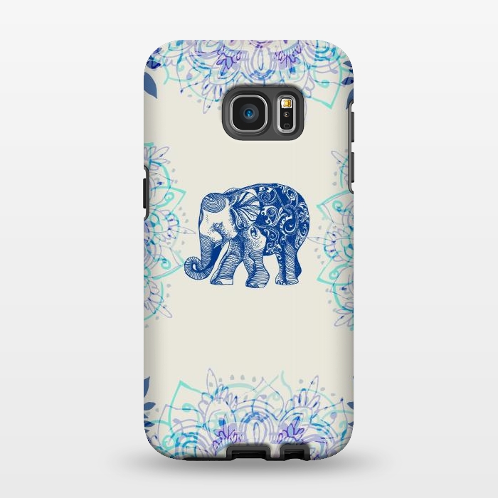Galaxy S7 EDGE StrongFit Pretty Little Elephant  by Rose Halsey