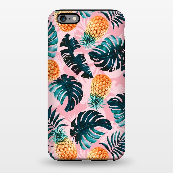 iPhone 6/6s plus StrongFit Pineapple and Leaf Pattern by Burcu Korkmazyurek