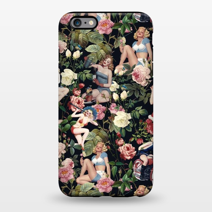 iPhone 6/6s plus StrongFit Floral and Pin Up Girls Pattern by Burcu Korkmazyurek
