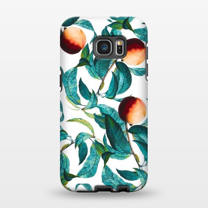 Galaxy S7 EDGE StrongFit Fruit and Leaf Pattern by Burcu Korkmazyurek