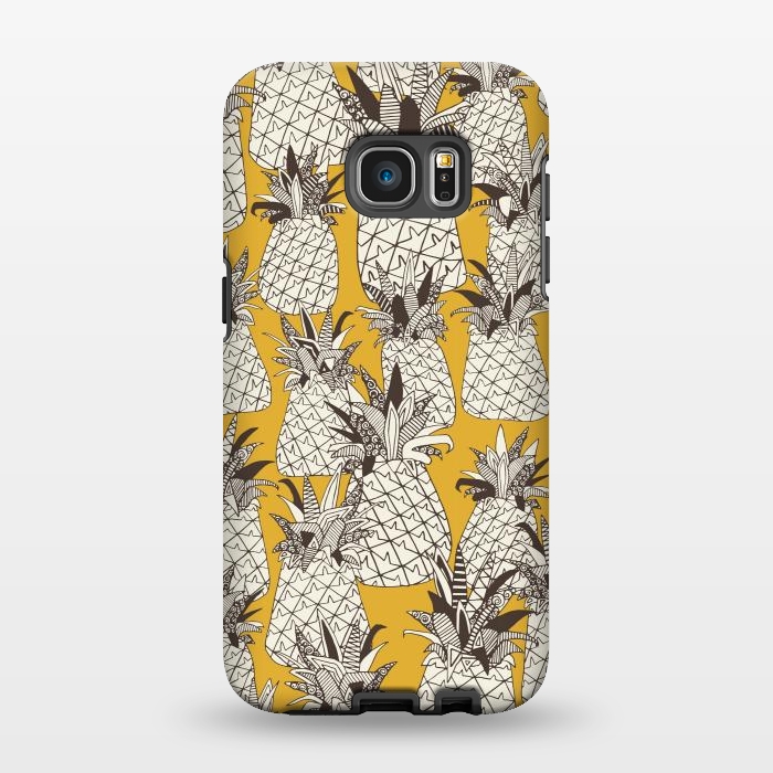 Galaxy S7 EDGE StrongFit Pineapple Sunshine by Sharon Turner