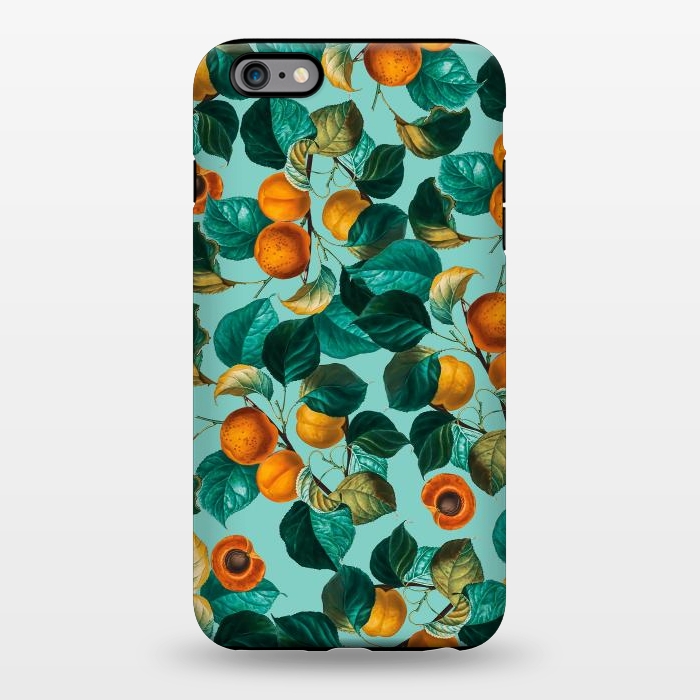 iPhone 6/6s plus StrongFit Peach and Leaf Pattern by Burcu Korkmazyurek