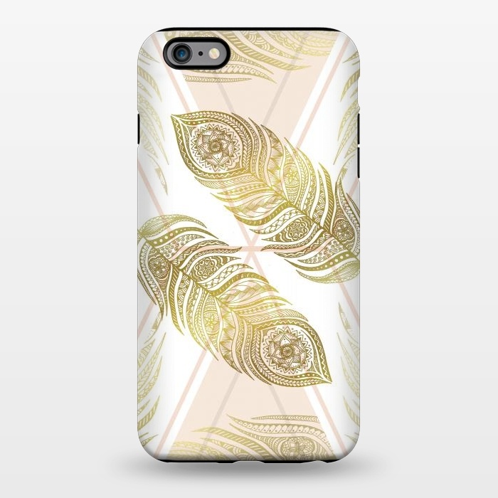 iPhone 6/6s plus StrongFit Gold Feathers by Barlena