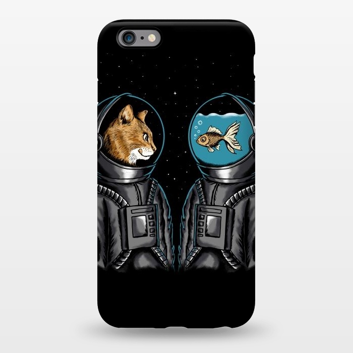 iPhone 6/6s plus StrongFit Astronaut cat and fish by Coffee Man
