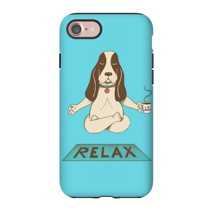 iPhone 7 StrongFit Dog Relax by Coffee Man