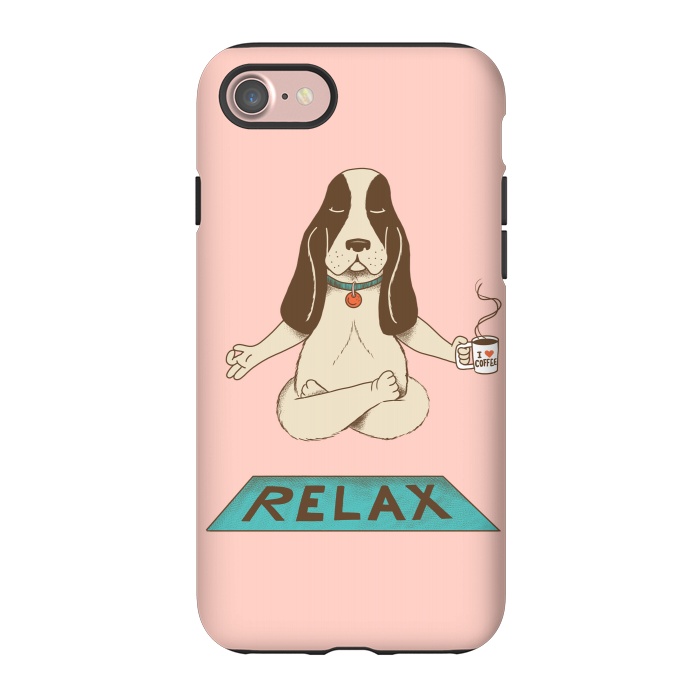 iPhone 7 StrongFit Dog Relax Rose by Coffee Man