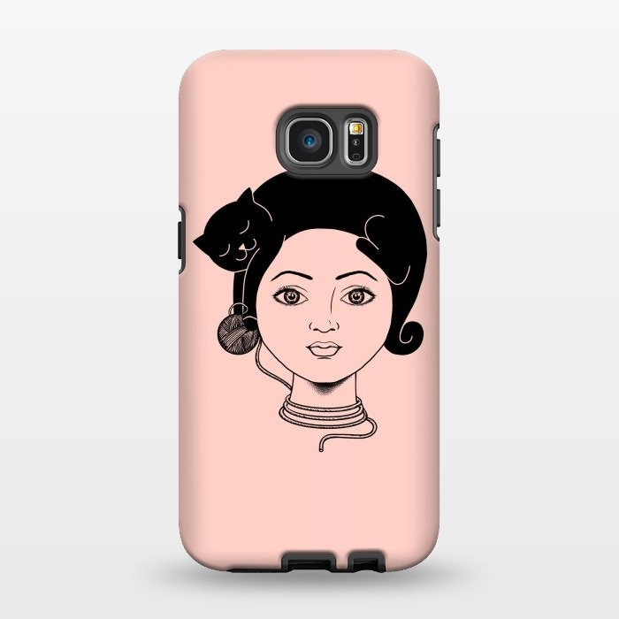 Galaxy S7 EDGE StrongFit Cat Lady by Coffee Man