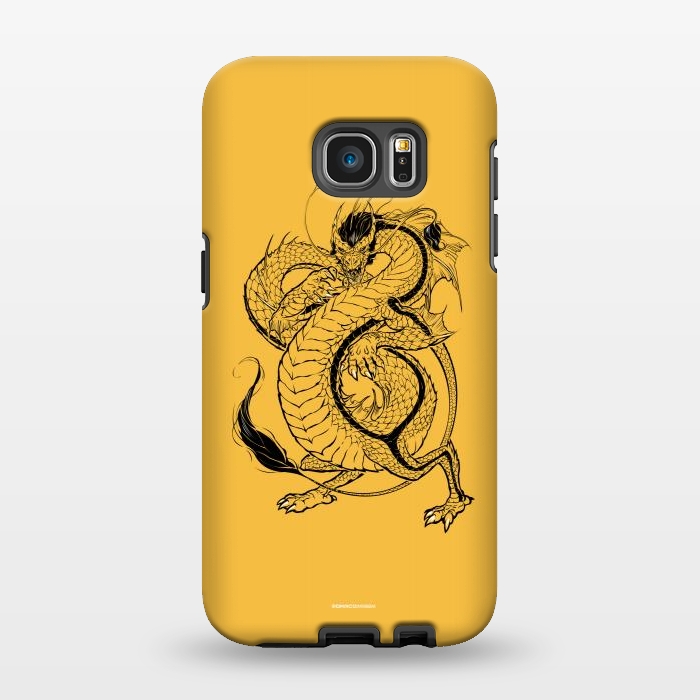 Galaxy S7 EDGE StrongFit Black Dragon by Draco