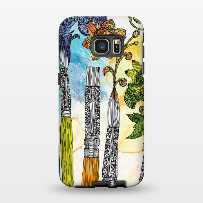 Galaxy S7 EDGE StrongFit Brushtopia by Valentina Harper