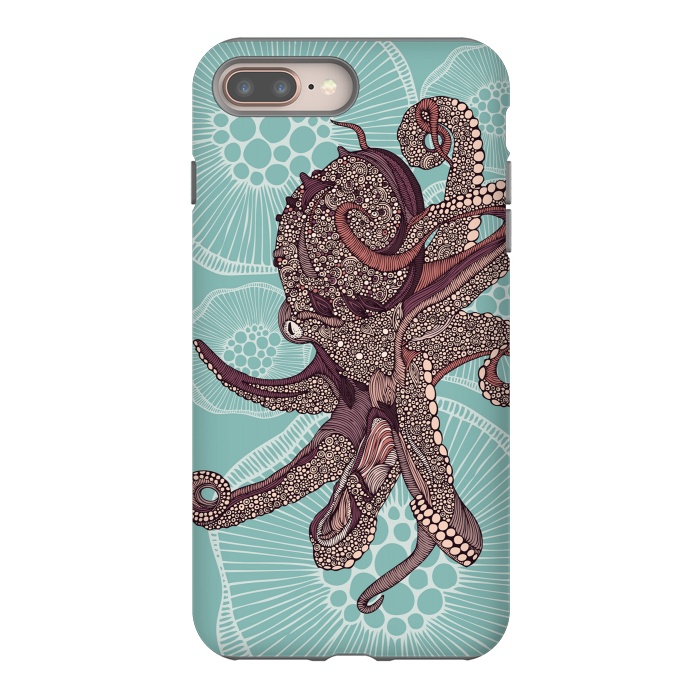 iPhone 7 plus StrongFit Octopus by Valentina Harper