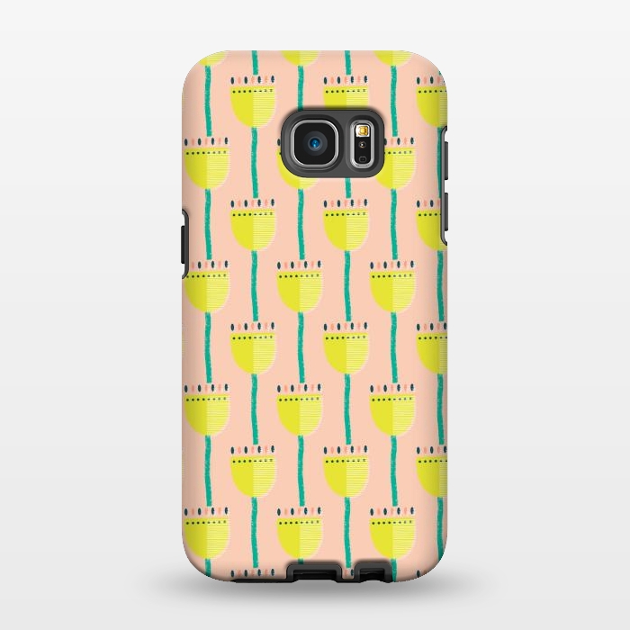 Galaxy S7 EDGE StrongFit Textural Tulip by Edith May