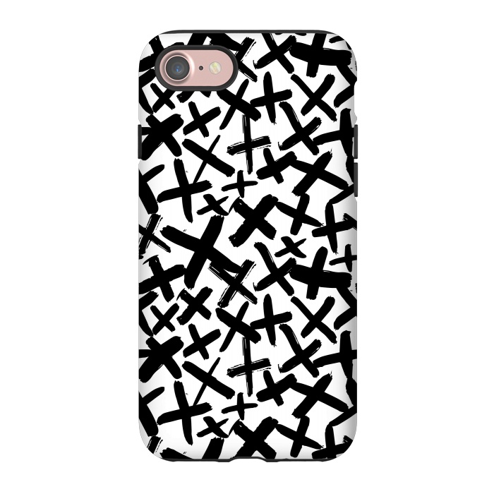 iPhone 7 StrongFit Black and white kisses by Laura Grant