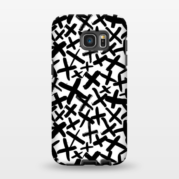 Galaxy S7 EDGE StrongFit Black and white kisses by Laura Grant