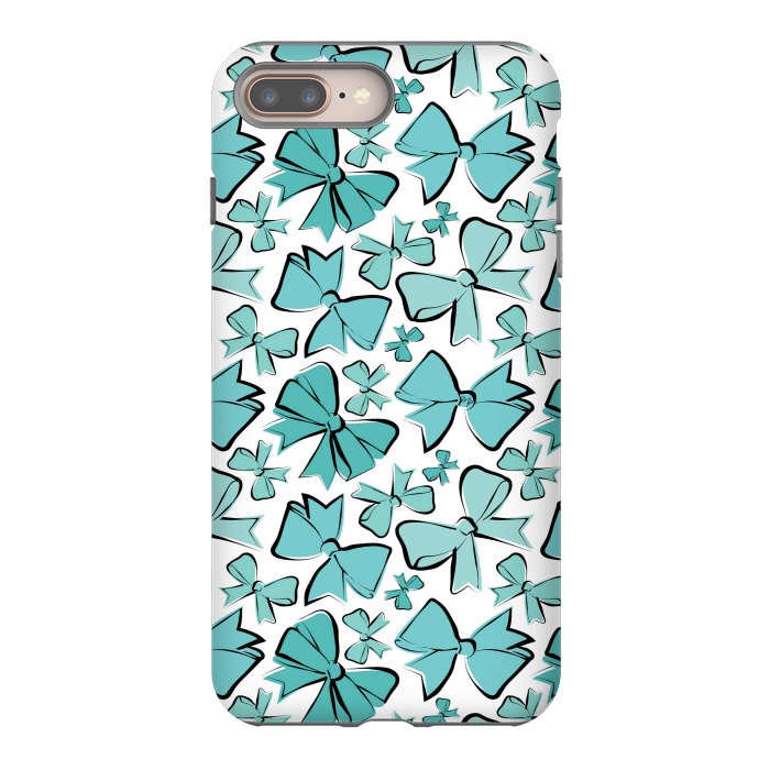 iPhone 7 plus StrongFit Blue Bows by Martina