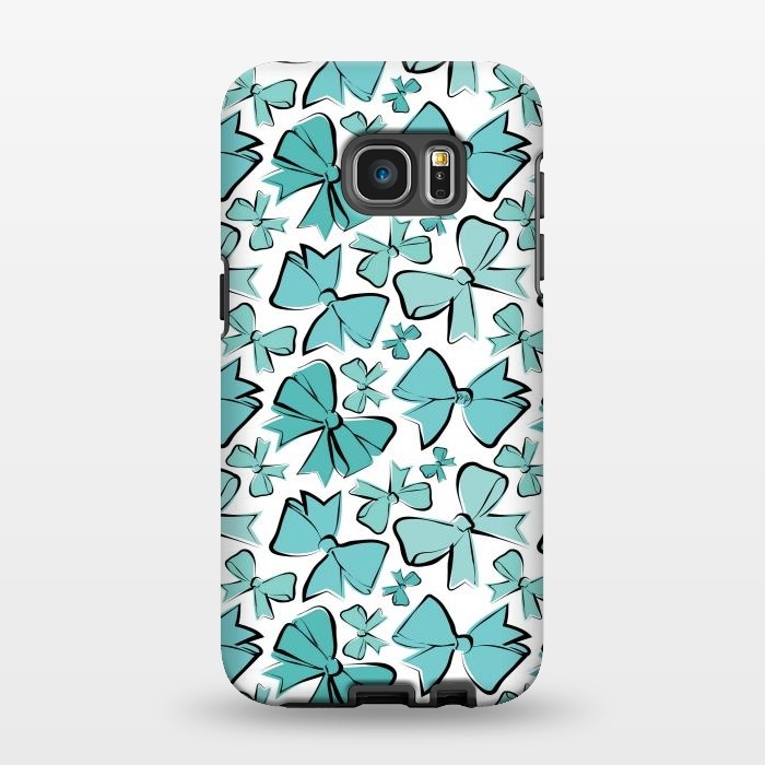 Galaxy S7 EDGE StrongFit Blue Bows by Martina