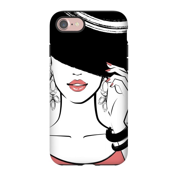 iPhone 7 StrongFit Girl in a Hat by Martina
