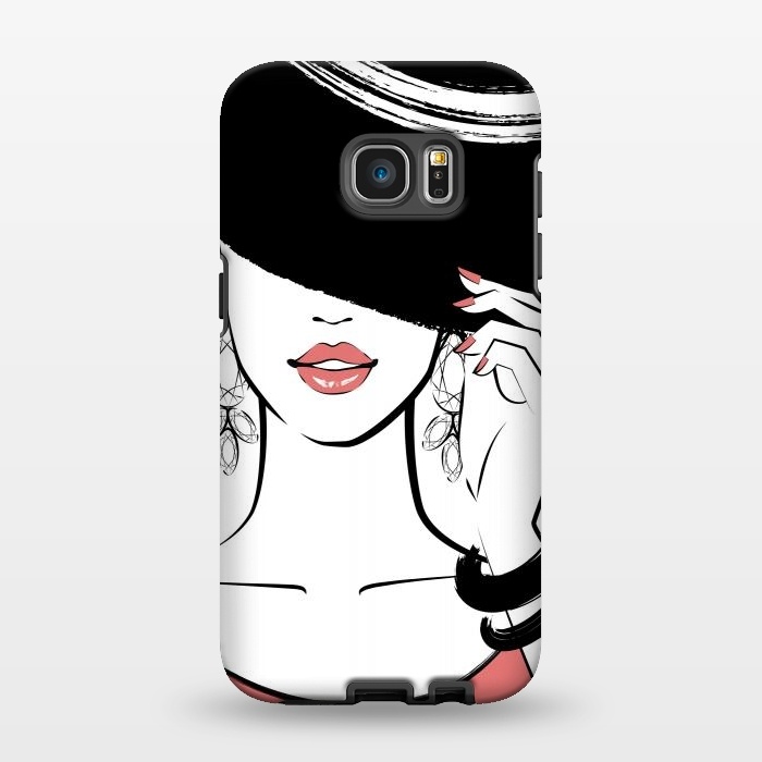 Galaxy S7 EDGE StrongFit Girl in a Hat by Martina