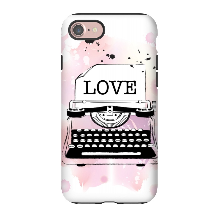 iPhone 7 StrongFit Love Typewriter by Martina