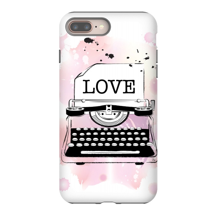 iPhone 7 plus StrongFit Love Typewriter by Martina