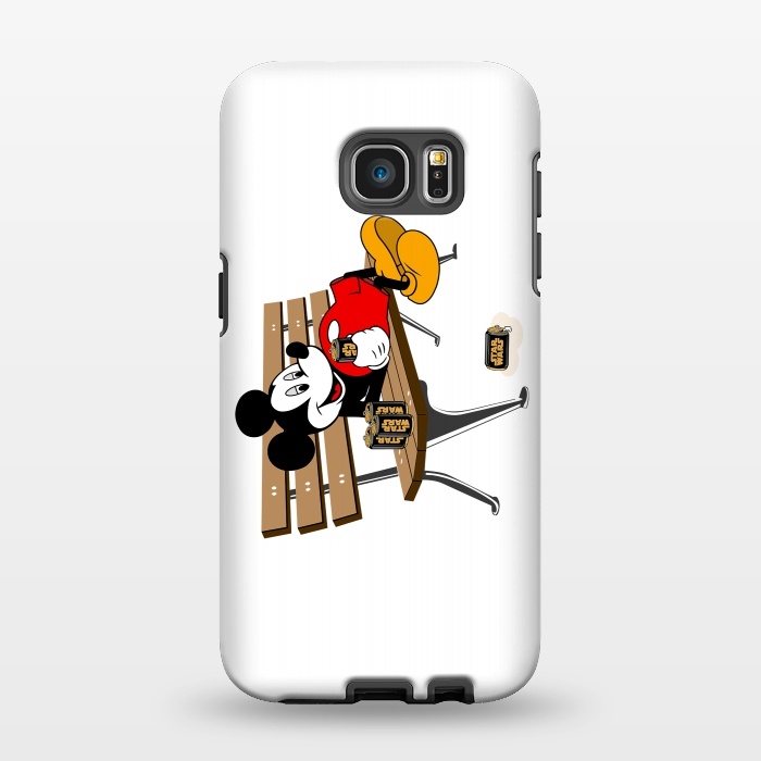 Galaxy S7 EDGE StrongFit Mickey Mouse Drinking Star Wars Beer by Alisterny