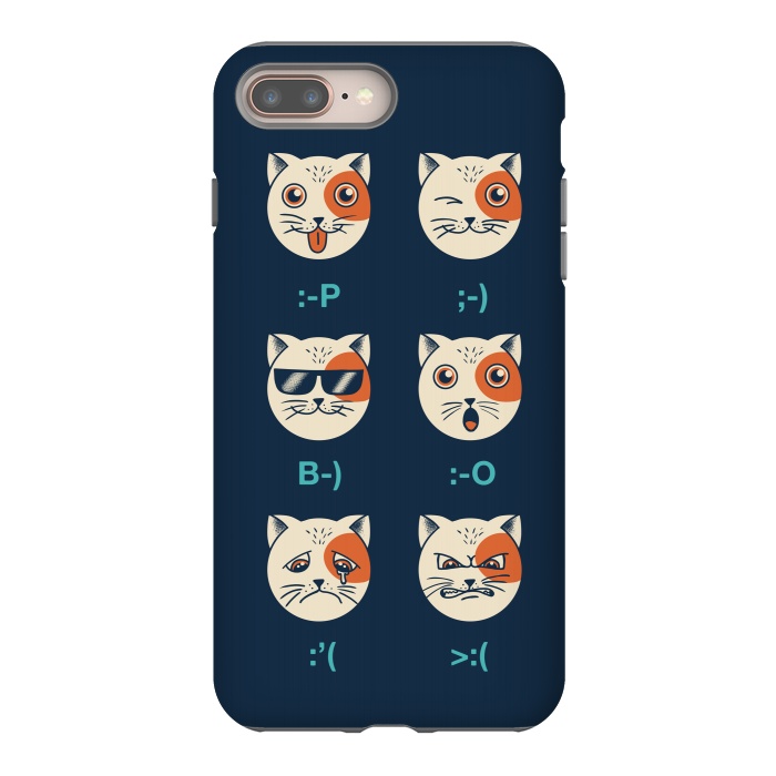 iPhone 7 plus StrongFit Cat Emoticon by Coffee Man