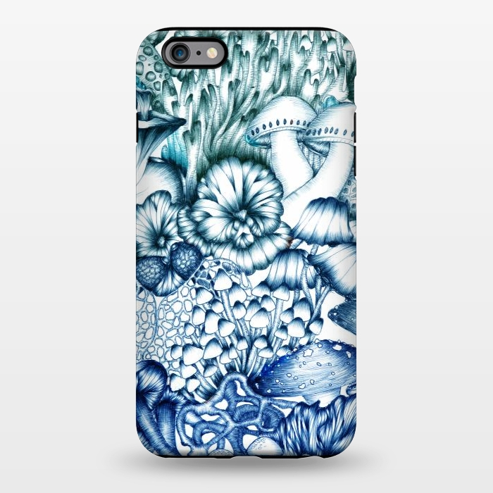 iPhone 6/6s plus StrongFit A Medley of Mushrooms in Blue by ECMazur 