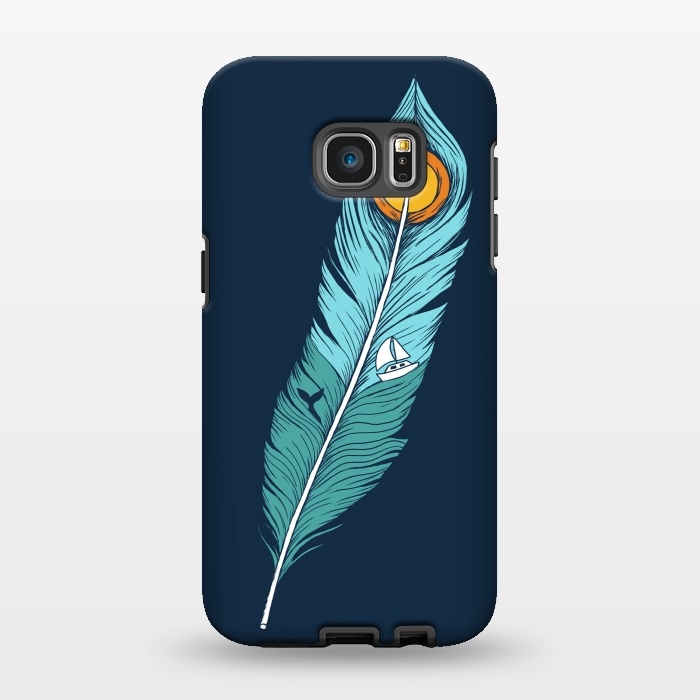 Galaxy S7 EDGE StrongFit Feather Landscape by Coffee Man