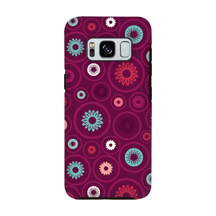 Galaxy S8 StrongFit FloralCogs by Rosie Simons
