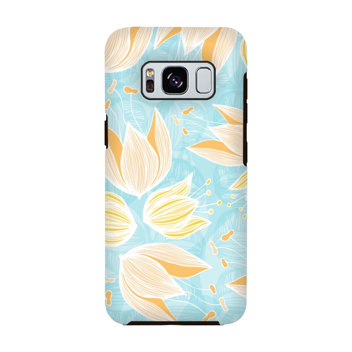 Galaxy S8 StrongFit Blumen Blue by Anchobee
