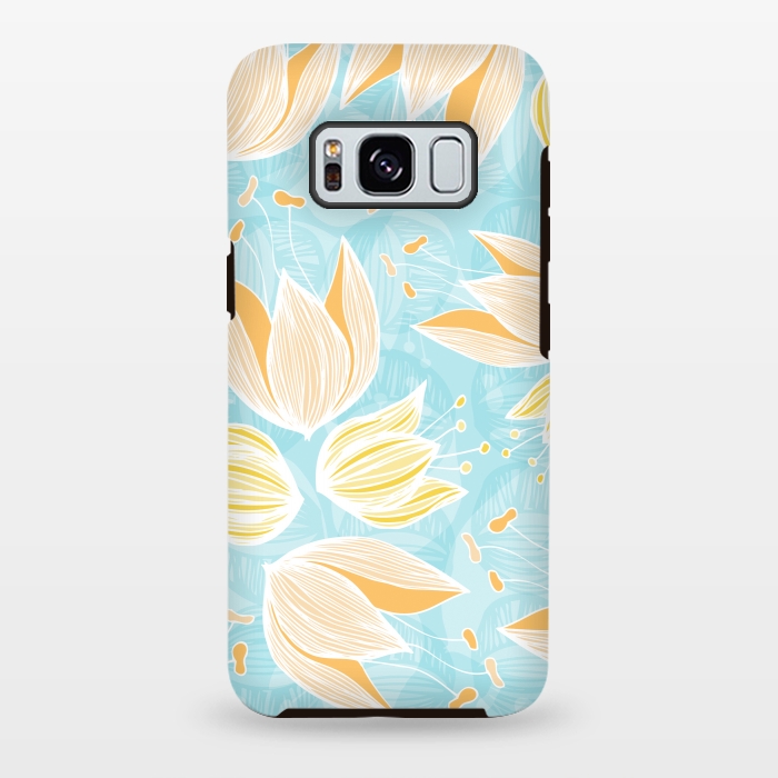 Galaxy S8 plus StrongFit Blumen Blue by Anchobee