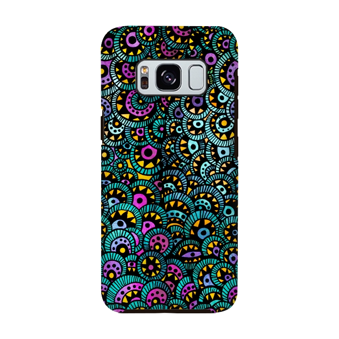 Galaxy S8 StrongFit Peacock Tail by Pom Graphic Design