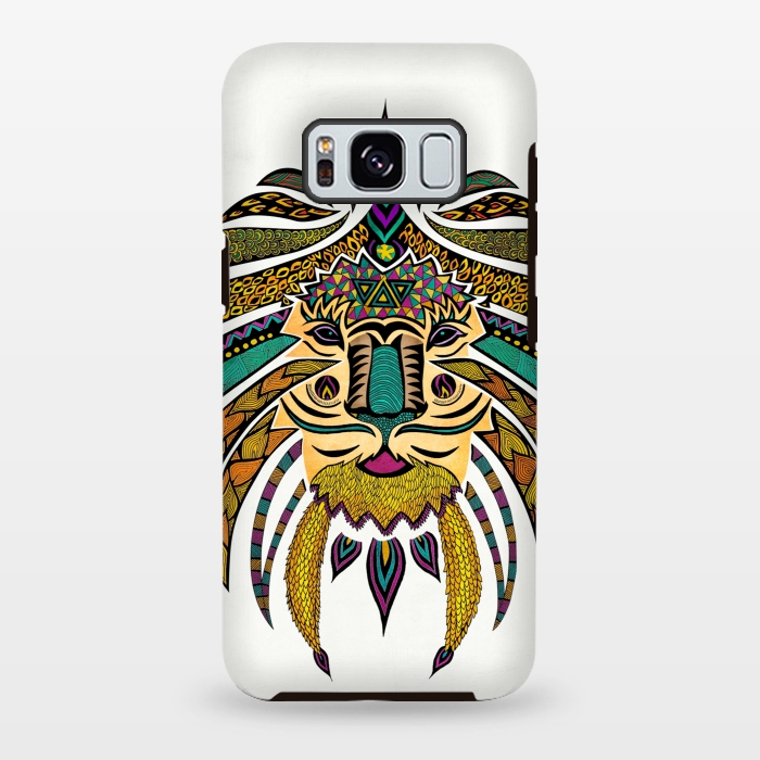 Galaxy S8 plus StrongFit Emperor Tribal Lion by Pom Graphic Design