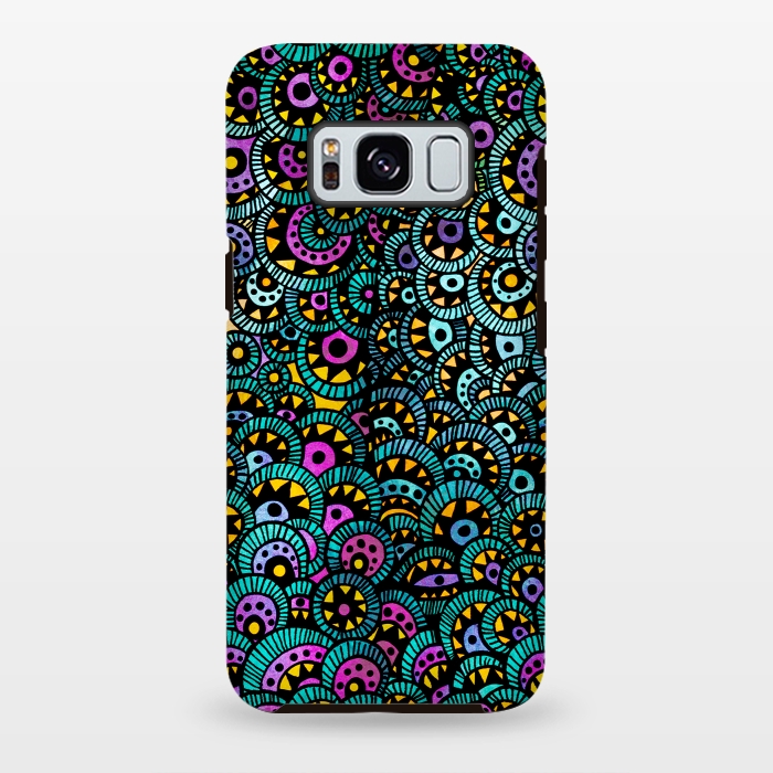 Galaxy S8 plus StrongFit Peacock Tail by Pom Graphic Design