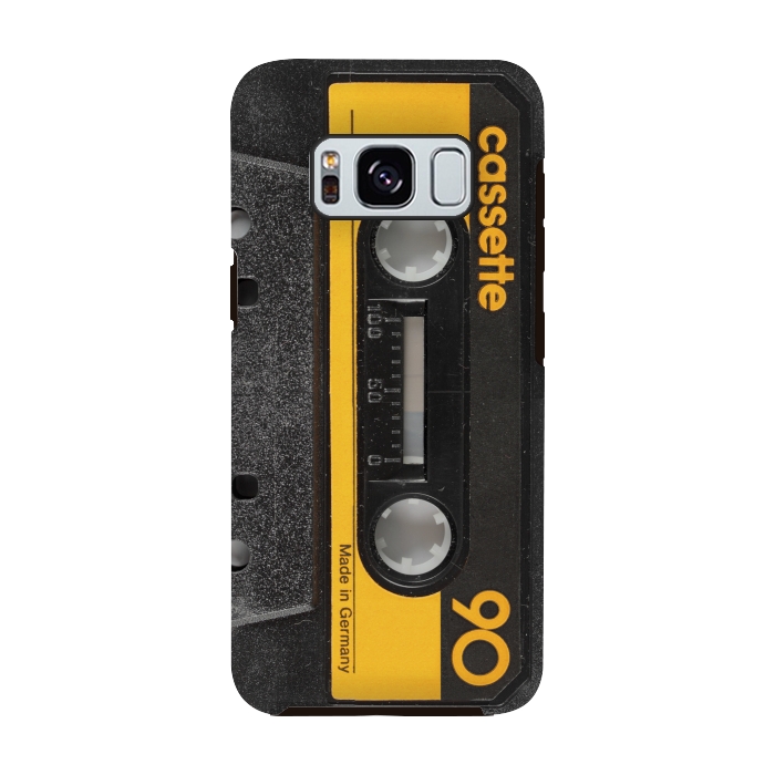 Galaxy S8 StrongFit CASSETTE YELLOW by Diego Tirigall