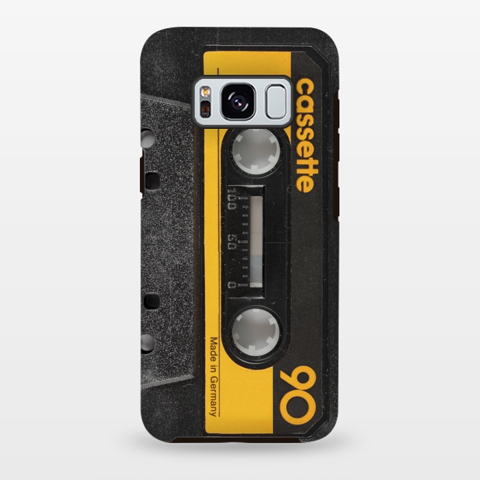 Galaxy S8 plus StrongFit CASSETTE YELLOW by Diego Tirigall