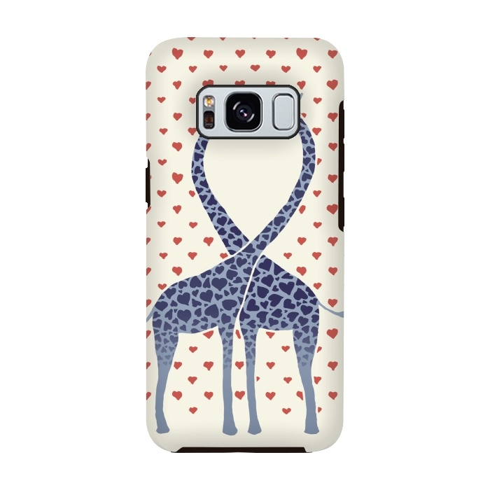 Galaxy S8 StrongFit Giraffes in Love a Valentine's Day illustration by Micklyn Le Feuvre